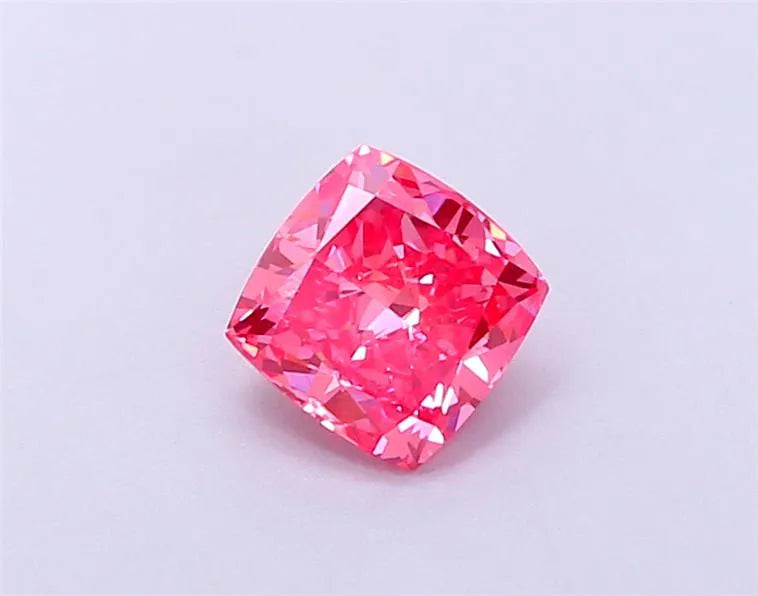 0.89ct Cushion modified Lab Grown Diamond (Colour Fancy Vivid Pink, Clarity VVS2, IGI Certified)