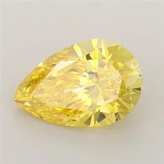 0.91ct Pear Lab Grown Diamond (Colour Fancy Vivid Yellow, Clarity VS2, IGI Certified)