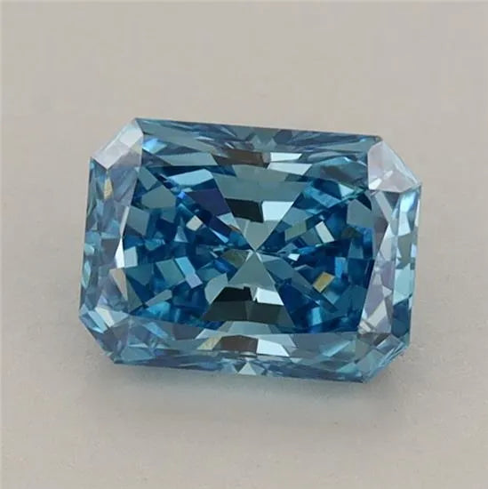 0.91ct Radiant Lab Grown Diamond (Colour Fancy Vivid Blue, Clarity VVS2, IGI Certified)