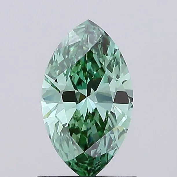 0.93ct Marquise Lab Grown Diamond (Colour Fancy Vivid Green, Clarity VVS2, IGI Certified)