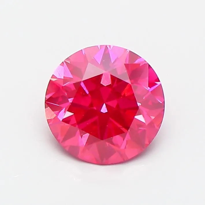 0.96ct Round Lab Grown Diamond (Colour Fancy Vivid Pink, Clarity VS1, Cut ID, IGI Certified)