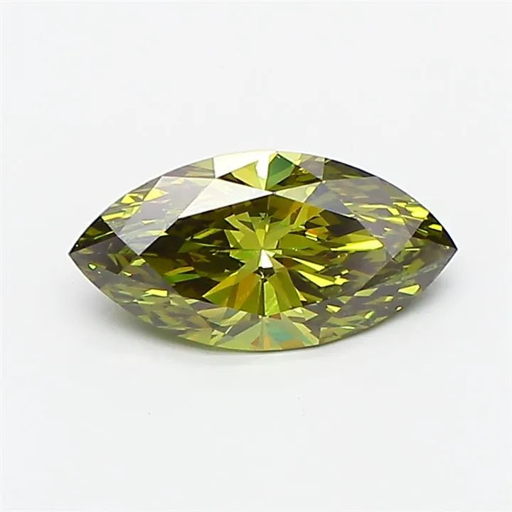 0.97ct Marquise Lab Grown Diamond (Colour Fancy Vivid Green, Clarity VVS2, IGI Certified)