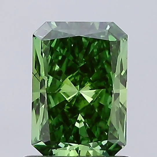 0.97ct Radiant Lab Grown Diamond (Colour Fancy Vivid Green, Clarity VS1, IGI Certified)