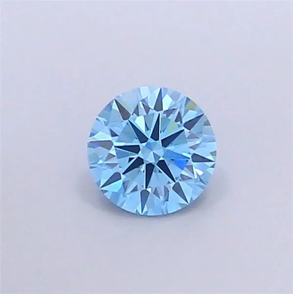 0.98ct Round Lab Grown Diamond (Colour Fancy Vivid Blue, Clarity VVS2, Cut EX, IGI Certified)
