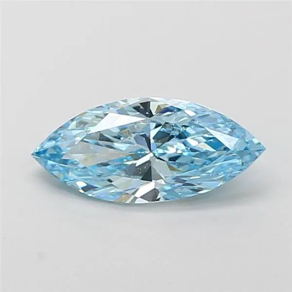 0.99ct Marquise Lab Grown Diamond (Colour Fancy Vivid Blue, Clarity VS2, IGI Certified)