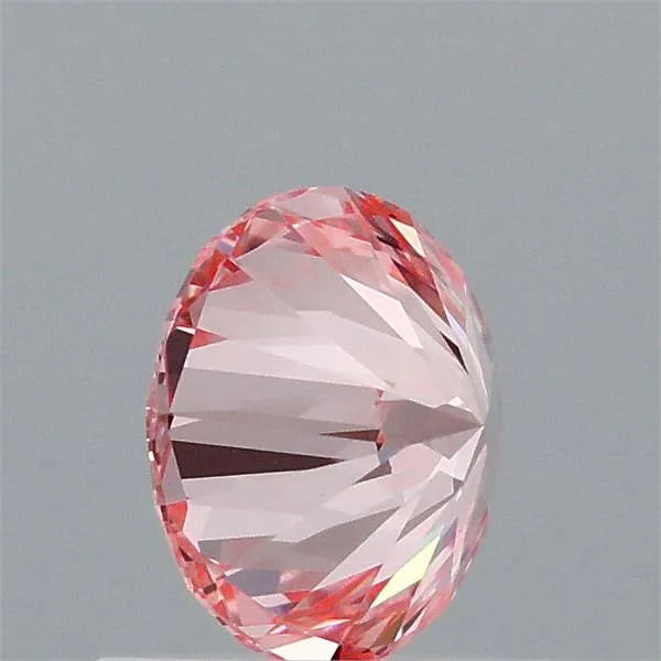 0.90ct Round Lab Grown Diamond (Colour Fancy Vivid Pink, Clarity VVS2, Cut EX, IGI Certified)