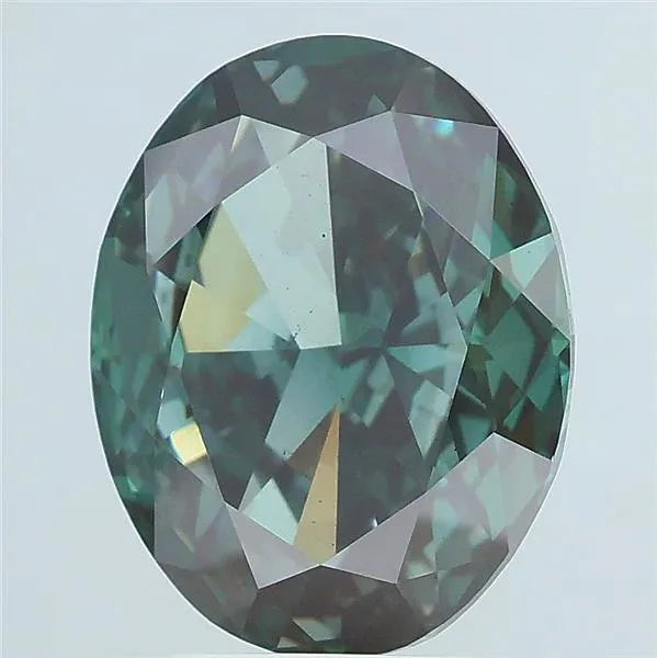 3.75ct Oval Lab Grown Diamond (Colour Fancy Deep Green, Clarity VS2, IGI Certified)