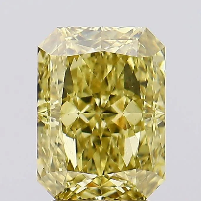 3.41ct Radiant Lab Grown Diamond (Colour Fancy Vivid Yellow, Clarity VS1, IGI Certified)