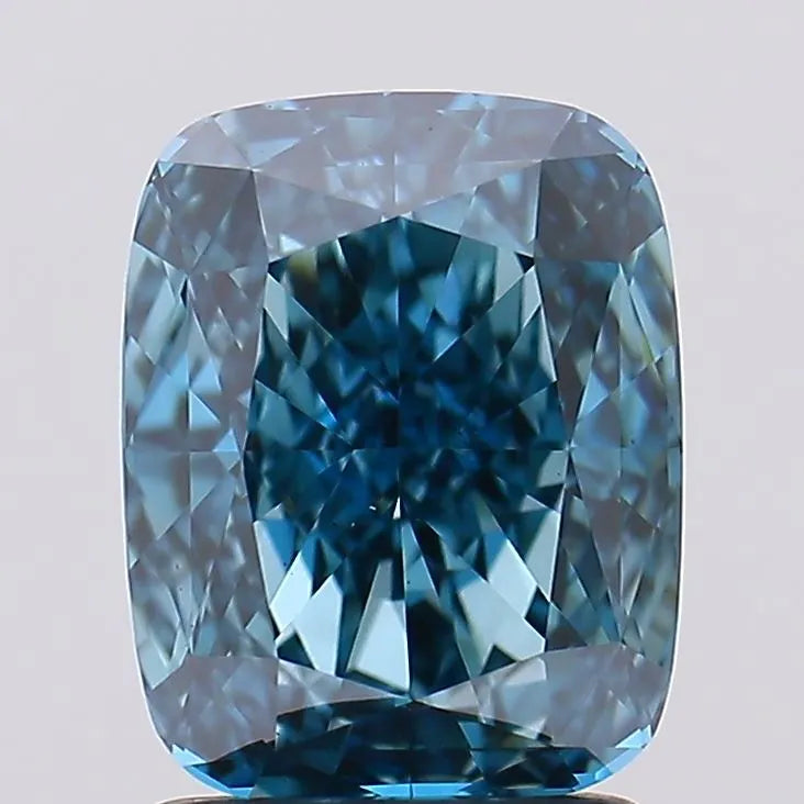 2.02ct Cushion modified Lab Grown Diamond (Colour Fancy Vivid Blue, Clarity VS1, IGI Certified)