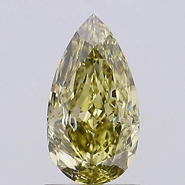 1.28ct Pear Lab Grown Diamond (Colour Fancy Gray Yellow, Clarity SI2, IGI Certified)