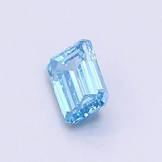 0.29ct Emerald Lab Grown Diamond (Colour Fancy Vivid Blue, Clarity VVS2, IGI Certified)