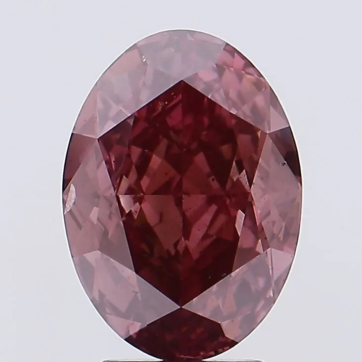 3.35ct Oval Lab Grown Diamond (Colour Fancy Deep Brownish Pink, Clarity SI1, IGI Certified)