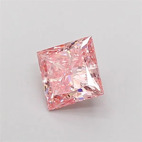 1.08ct Princess Lab Grown Diamond (Colour Fancy Vivid Pink, Clarity VVS2, IGI Certified)