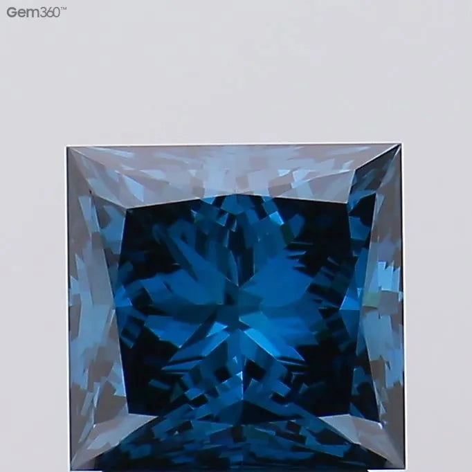 2.20ct Princess Lab Grown Diamond (Colour Fancy Deep Blue, Clarity VS1, IGI Certified)