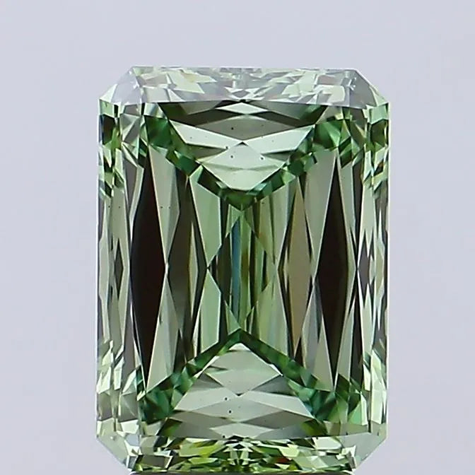 Radiant Lab Grown Diamond (Colour Fancy Vivid Green - Main Image