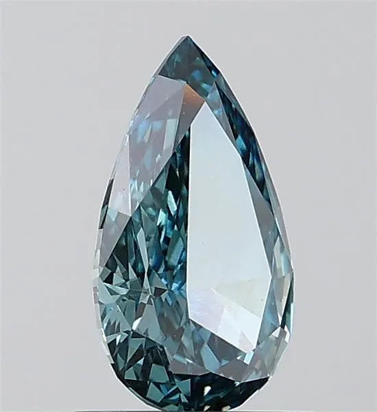 1.02ct Pear Lab Grown Diamond (Colour Fancy Vivid Greenish Blue, Clarity VVS2, IGI Certified)
