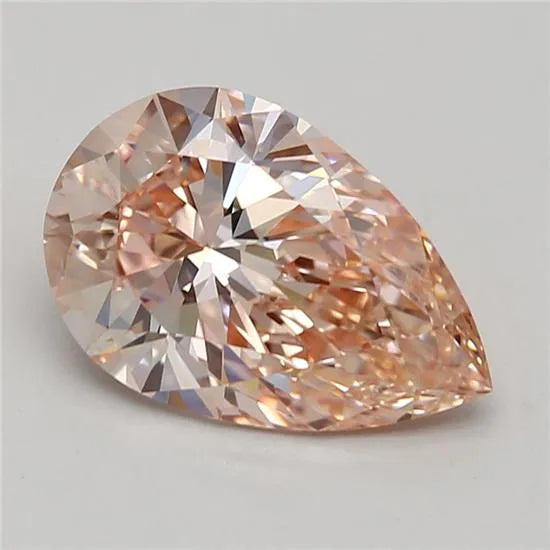 2.02ct Pear Lab Grown Diamond (Colour Fancy Intense Pink, Clarity VVS2, Cut EX, IGI Certified)