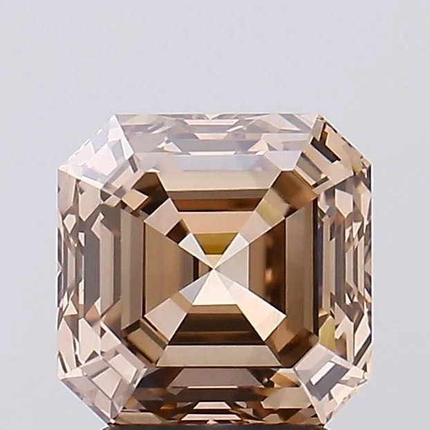 3.02ct Asscher Lab Grown Diamond (Colour Fancy Light Brown, Clarity VVS2, IGI Certified)