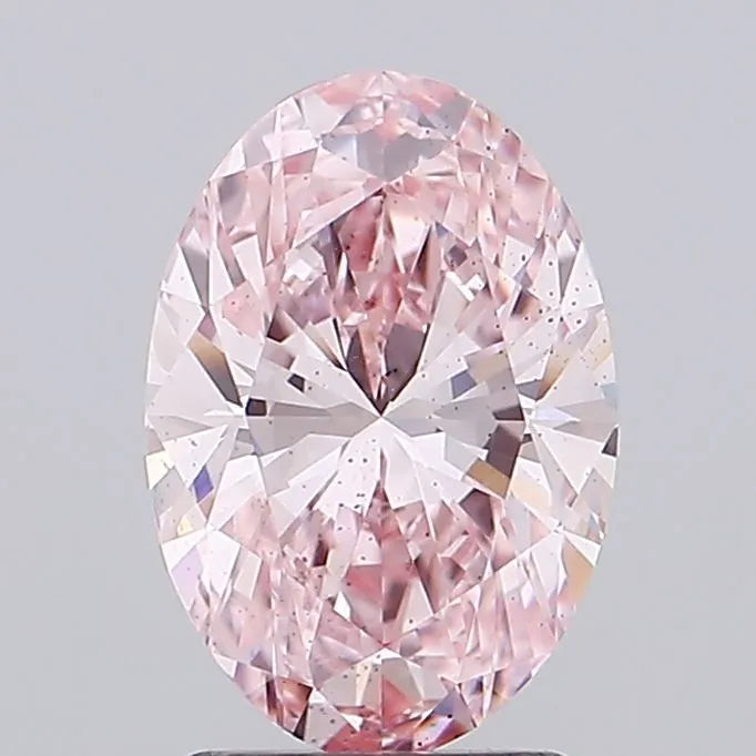 2.12ct Oval Lab Grown Diamond (Colour Fancy Vivid Pink, Clarity SI1, IGI Certified)