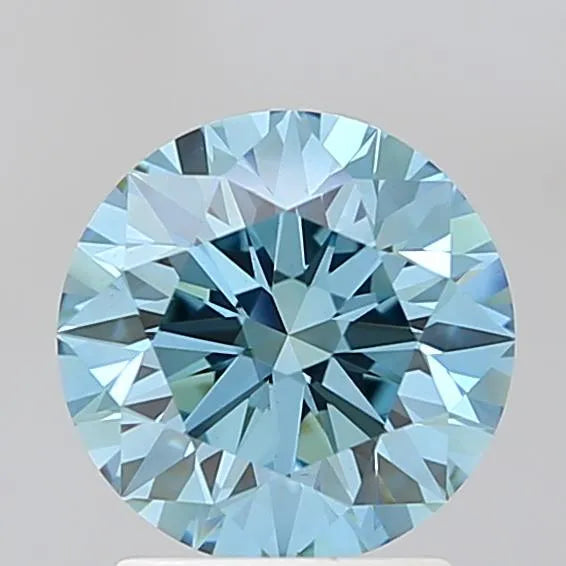 2.04ct Round Lab Grown Diamond (Colour Fancy Vivid Blue, Clarity VS1, Cut ID, IGI Certified)
