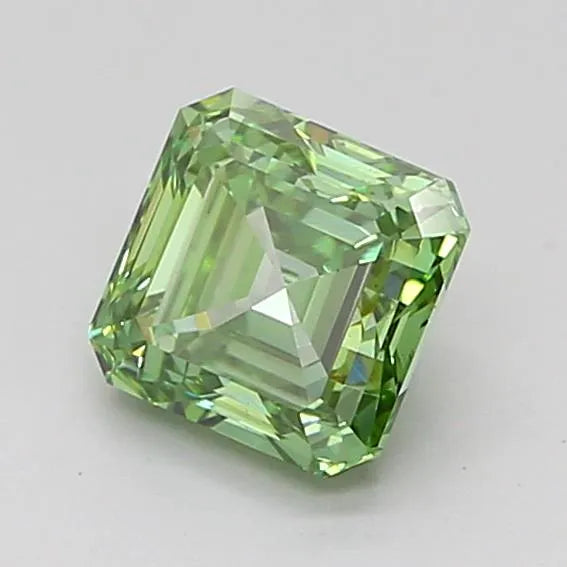 1.00ct Asscher Lab Grown Diamond (Colour Fancy Vivid Green, Clarity VS2, IGI Certified)