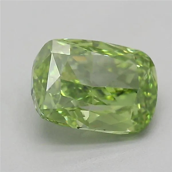 1.00ct Cushion modified Lab Grown Diamond (Colour Fancy Vivid Green, Clarity VVS2, IGI Certified)