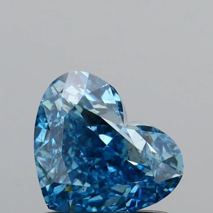 1.00ct Heart Lab Grown Diamond (Colour Fancy Vivid Blue, Clarity SI1, IGI Certified)
