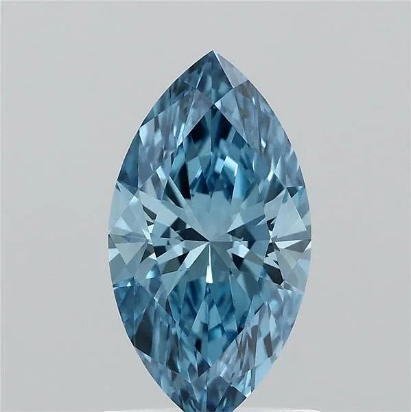 1.00ct Marquise Lab Grown Diamond (Colour Fancy Vivid Blue, Clarity VVS2, IGI Certified)