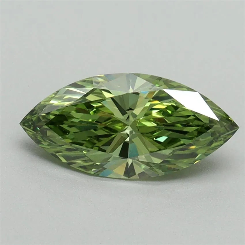 1.00ct Marquise Lab Grown Diamond (Colour Fancy Vivid Green, Clarity VVS2, IGI Certified)