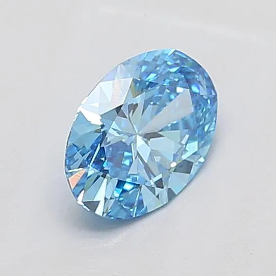 1.00ct Oval Lab Grown Diamond (Colour Fancy Vivid Blue, Clarity VVS2, IGI Certified)