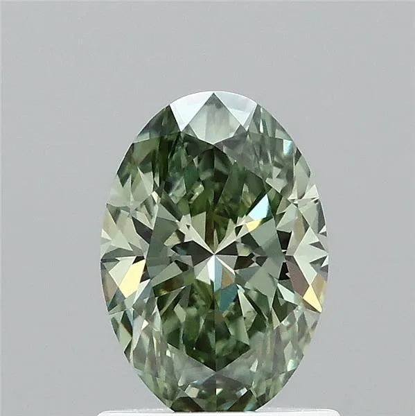 1.00ct Oval Lab Grown Diamond (Colour Fancy Vivid Green, Clarity VVS2, IGI Certified)