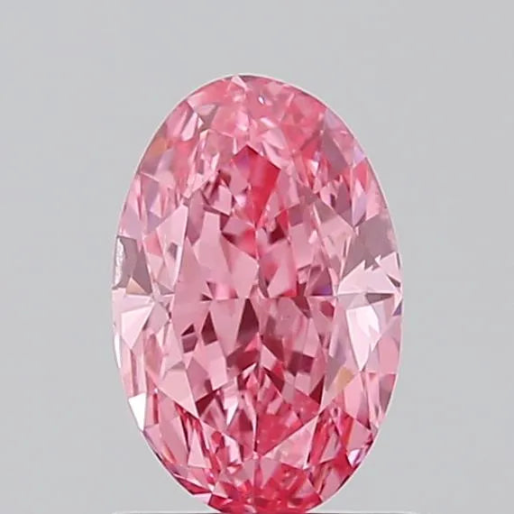 1.00ct Oval Lab Grown Diamond (Colour Fancy Vivid Pink, Clarity SI1, IGI Certified)