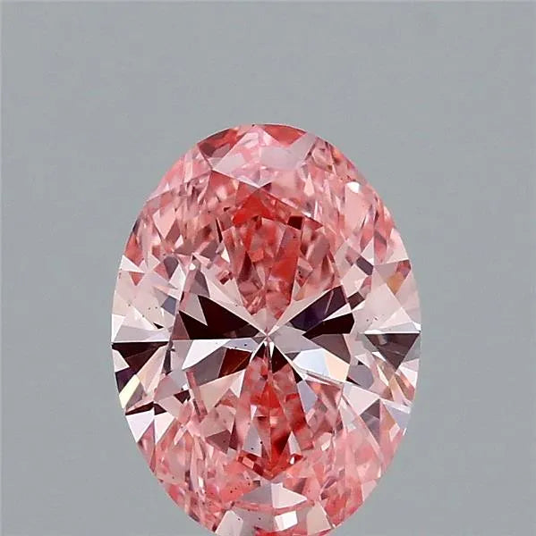 1.00ct Oval Lab Grown Diamond (Colour Fancy Vivid Pink, Clarity VS1, IGI Certified)