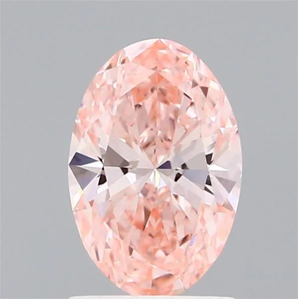 1.00ct Oval Lab Grown Diamond (Colour Fancy Vivid Pink, Clarity VVS2, IGI Certified)