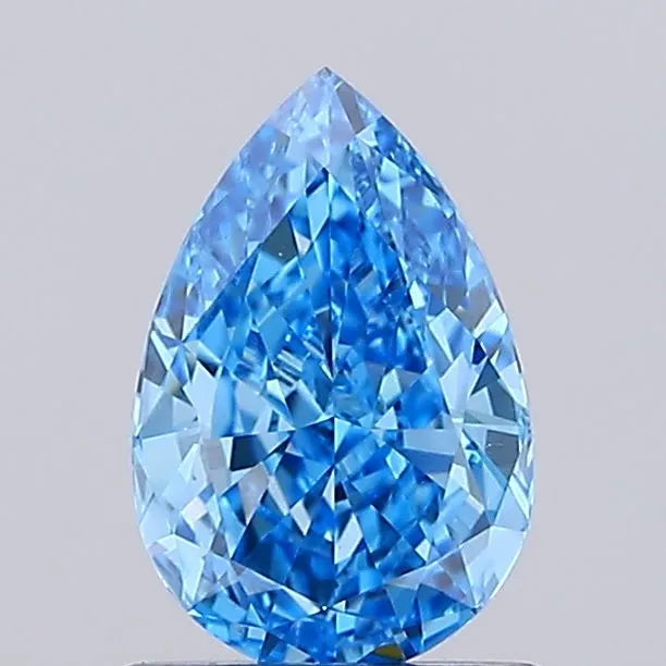 1.00ct Pear Lab Grown Diamond (Colour Fancy Vivid Blue, Clarity VVS2, IGI Certified)