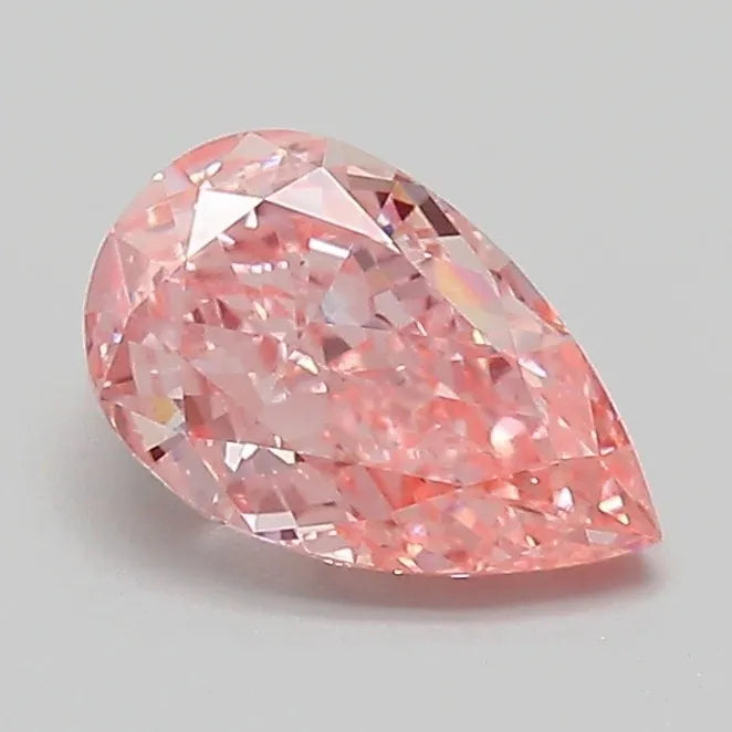 1.00ct Pear Lab Grown Diamond (Colour Fancy Vivid Pink, Clarity VS1, IGI Certified)