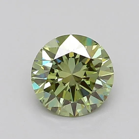 1.00ct Round Lab Grown Diamond (Colour Fancy Vivid Green, Clarity VS1, Cut EX, IGI Certified)