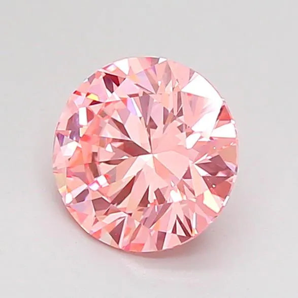 1.00ct Round Lab Grown Diamond (Colour Fancy Vivid Pink, Clarity VS1, Cut EX, IGI Certified)