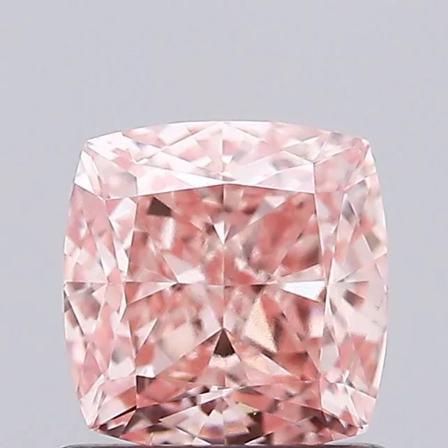 1.01ct Cushion modified Lab Grown Diamond (Colour Fancy Intense Pink, Clarity VS2, IGI Certified)