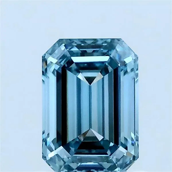 1.01ct Emerald Lab Grown Diamond (Colour Fancy Vivid Greenish Blue, Clarity VS2, IGI Certified)