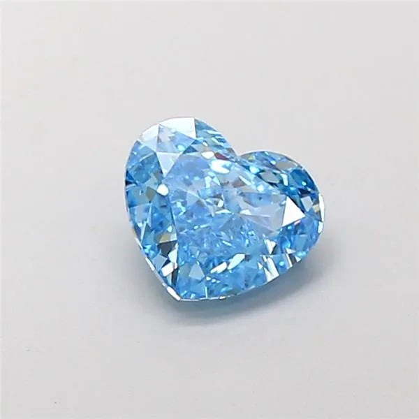 1.01ct Heart Lab Grown Diamond (Colour Fancy Vivid Blue, Clarity VVS2, IGI Certified)