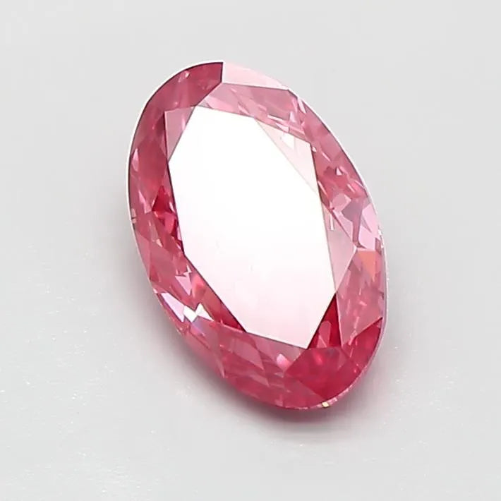 1.01ct Oval Lab Grown Diamond (Colour Fancy Vivid Pink, Clarity VS1, IGI Certified)