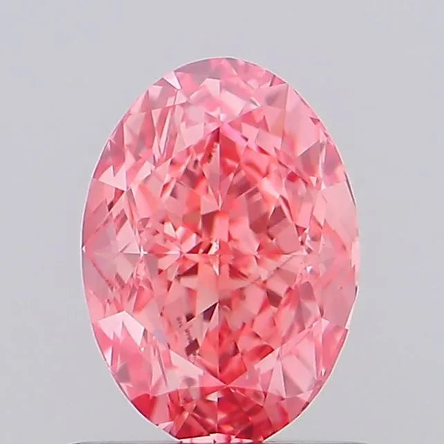 1.01ct Oval Lab Grown Diamond (Colour Fancy Vivid Pink, Clarity VS1, IGI Certified)