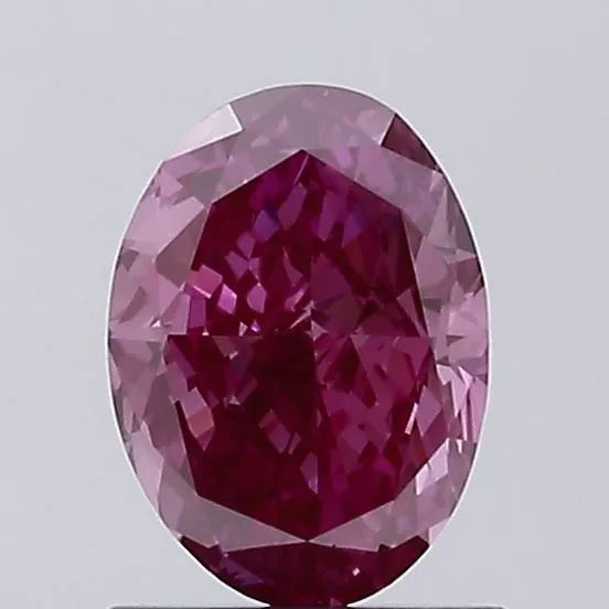 1.01ct Oval Lab Grown Diamond (Colour Fancy Vivid Pink, Clarity VVS2, IGI Certified)