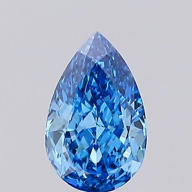 1.01ct Pear Lab Grown Diamond (Colour Fancy Vivid Blue, Clarity VS1, IGI Certified)