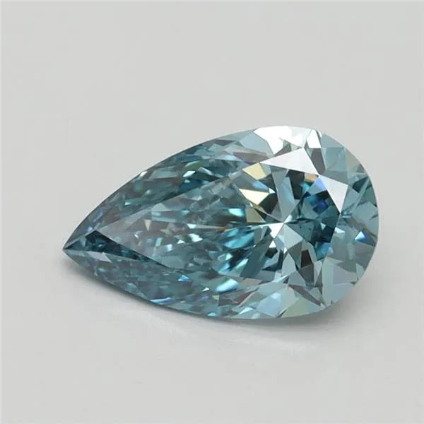 1.01ct Pear Lab Grown Diamond (Colour Fancy Vivid Blue, Clarity VS1, IGI Certified)