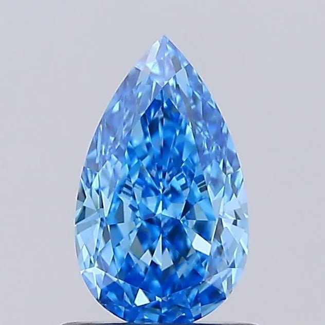 1.01ct Pear Lab Grown Diamond (Colour Fancy Vivid Blue, Clarity VVS2, IGI Certified)