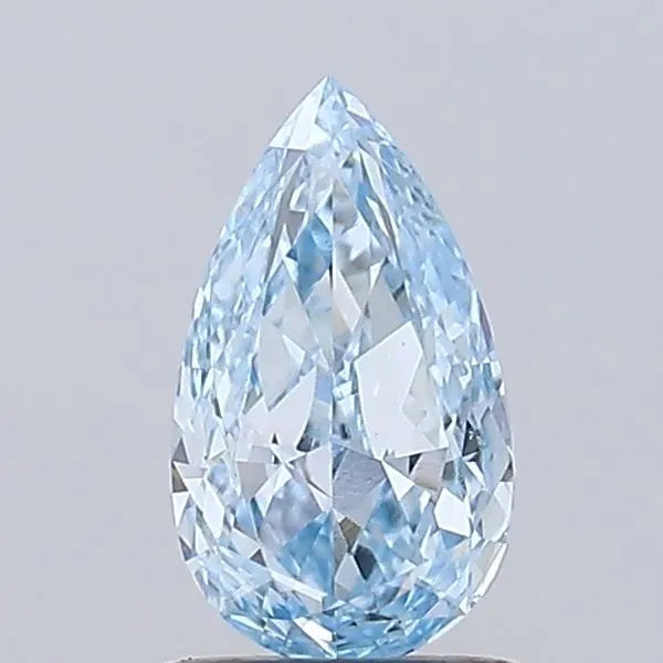 1.01ct Pear Lab Grown Diamond (Colour Fancy Vivid Blue, Clarity VVS2, IGI Certified)