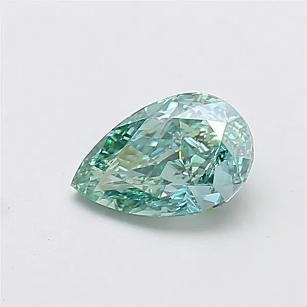 1.01ct Pear Lab Grown Diamond (Colour Fancy Vivid Green, Clarity VVS2, IGI Certified)