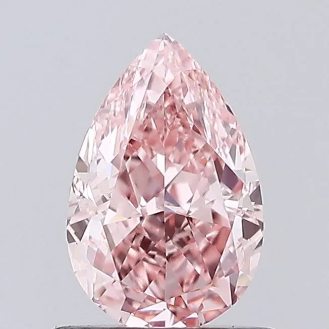 1.01ct Pear Lab Grown Diamond (Colour Fancy Vivid Pink, Clarity VVS2, IGI Certified)